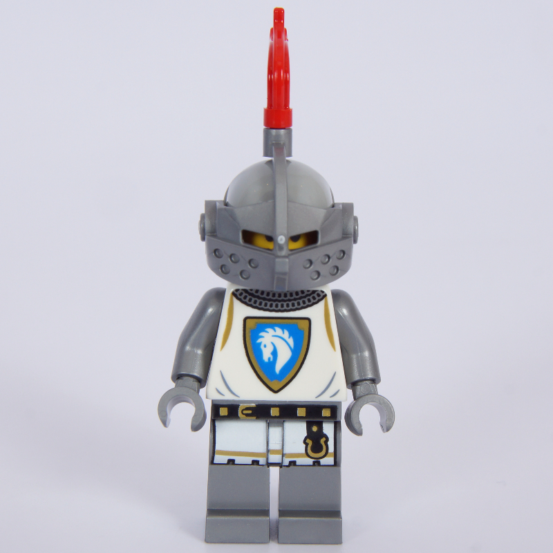 Lego Knight, Female, White Tunic, Helmet with Red Plume
