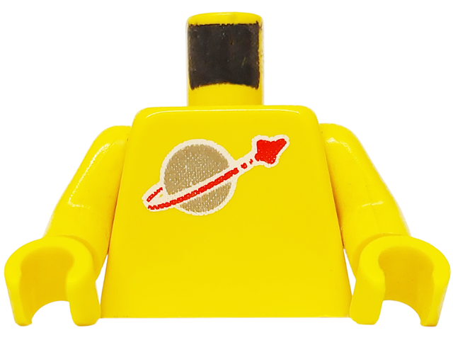 Lego Torso with Classic Space Logo Pattern / Yellow Arms / Yellow Hands