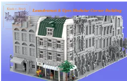 LEGO® Modular Building MOC Laundromat and Gym