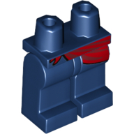 Lego Hips and Dark Blue Legs with Red Sash print / Dark Blue