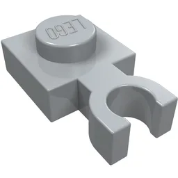 Plate Special 1 x 1 with Clip Vertical [Thin U Clip] / Light Bluish Gray