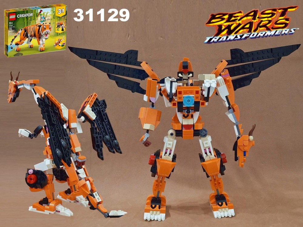 Lego Transformer Megatron Dragon (Beast Wars) using LEGO Creator 31129