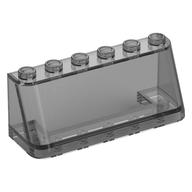 Lego Windscreen 2 x 6 x 2, Thin Top / Trans-Black