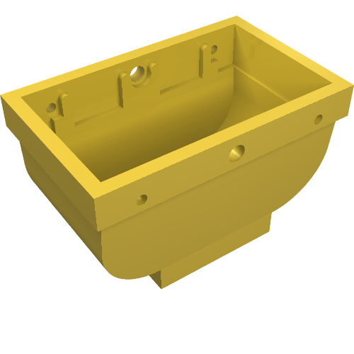 Lego Belville, Equipment, Basket 2 x 4 x 2 without Handle / Yellow