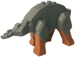 Dinosaur Body Triceratops with Dark Orange Legs (30461 / 30462) / Dark Gray