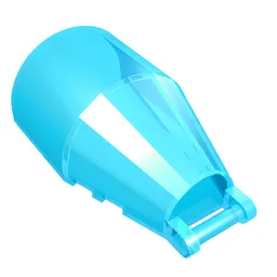 Windscreen 7 x 4 x 2 Round with Handle / Trans-Light Blue