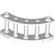 Lego Fence Spindled 4 x 4 x 2 Quarter Round with 2 Studs / White