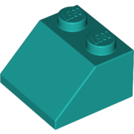 Lego Brick Sloped 45° 2 x 2 / Dark Turquoise