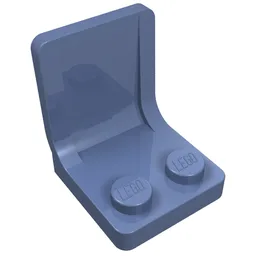 Seat / Chair 2 x 2 with Center Sprue Mark / Sand Blue