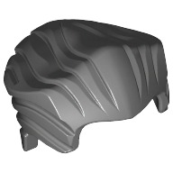 Lego Hair Swept Back with Widow's Peak [Plain] / Dark Bluish Gray