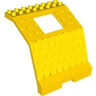 Duplo Roof Section 8 x 8 x 6, with 3 x 3 Opening / Yellow