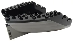 Boat, Hull Small Stern 14 x 12 x 5 1/3 with Black Top (6052 / 6053)