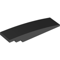 Lego Brick Curved 8 x 2 No Studs / Black