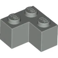 Brick 2 x 2 Corner / Light Gray