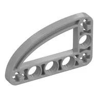 Technic Beam 3 x 5 L-Shape with Quarter Ellipse Thin / Pearl Light Gray