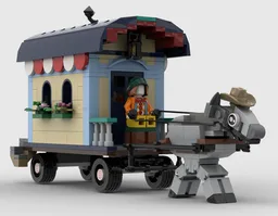 Gypsy Wagon with Donkey