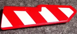 Technic, Panel Fairing #21 Very Small Smooth, Side B with Red and White Danger Stripes Pattern (Sticker) - Set 42075