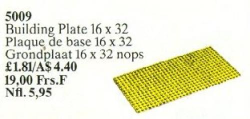 Lego Building Plate 16 x 32, Yellow