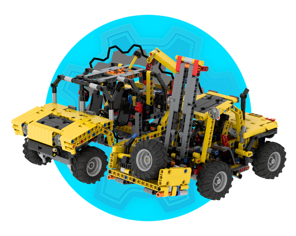 Lego 42122 Pack | Humvee and All-Terain Forklift 2 in 1