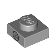 Lego Plate 1 x 1 with Black Circle print