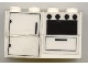 Lego Stickered Assembly 4 x 2 x 2 with Refrigerator and Oven Pattern (Sticker) - Sets 6372 / 6374