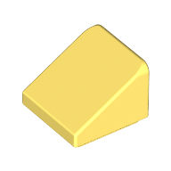 Lego Brick Sloped 30° 1 x 1 x 2/3 (Cheese Slope) / Bright Light Yellow