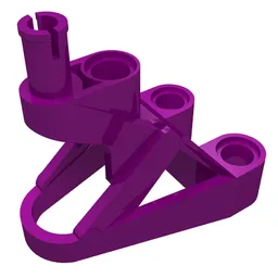 Large Figure Foot, 3 x 4 1/2 x 2 1/3 with Technic Pin Connector / Purple