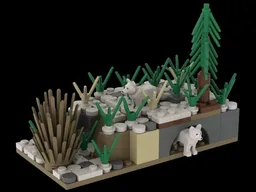 Arctic fox Diorama