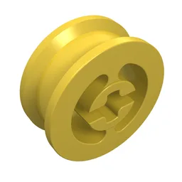 Wheel with Split Axle hole / Yellow