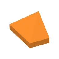 Brick Sloped 45° 2 x 1 Triple with Ovoid Bottom Pin / Orange