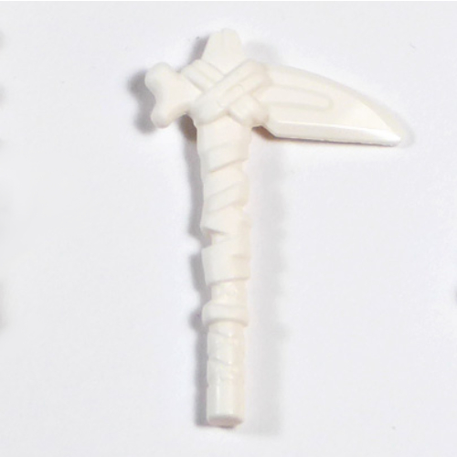 Lego Weapon Axe, Bone/Sickle / White