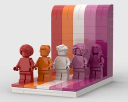 Everyone is Awesome 5 Stripe Lesbian Flag