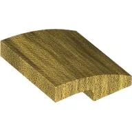 Brick Curved 2 x 2 x 2/3 / Pearl Gold