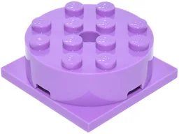 Turntable 4 x 4 x 1 1/3 with Medium Lavender Square Base, Locking (87081 / 61485)