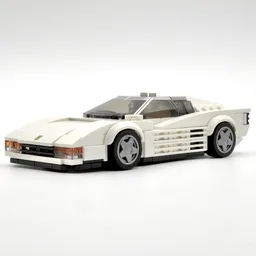 Ferrari Testarossa Miami Vice white