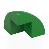 Lego Brick Round Corner, Curved 2 x 2 x 1 2/3 Quarter Dome with 1 Cutout / Bright Green