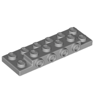 Lego Plate Special 2 x 6 x 2/3 with 4 Studs on Side, 3 Support Walls on Bottom / Light Bluish Gray