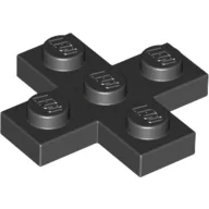 Plate 3 x 3 Cross / Black