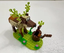 Deer with Tree Stump