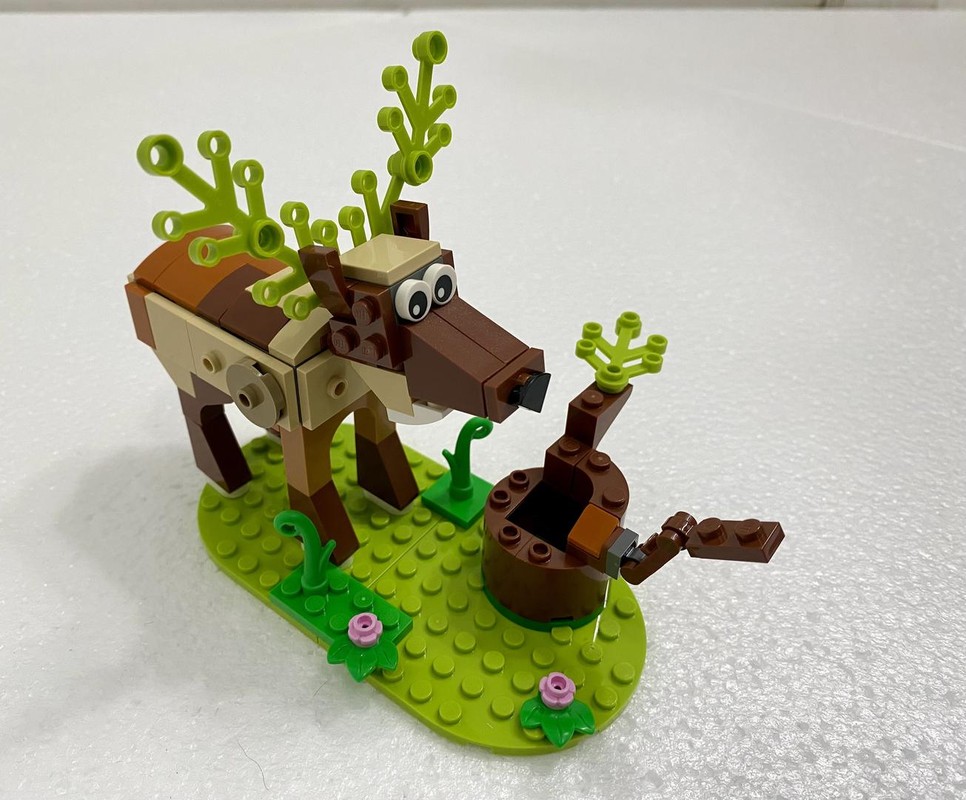 Lego Deer with Tree Stump