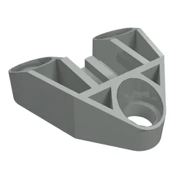 Technic Connector Block 3 x 3 Triangular with Axle, and Pin Hole / Light Gray