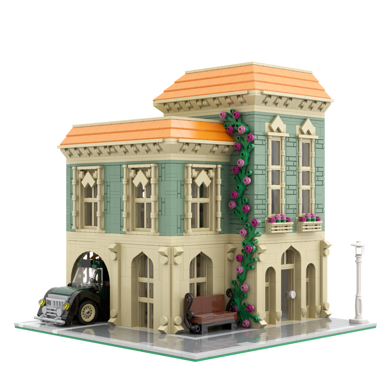 Lego Modular Post Office + Delivery Car