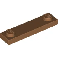 Plate Special 1 x 4 with 2 Studs, 3 Bottom Tubes / Medium Nougat