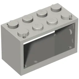 String Reel 2 x 4 x 2 Holder With Closed Studs / Light Bluish Gray