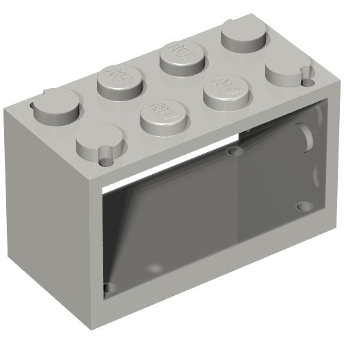 Lego String Reel 2 x 4 x 2 Holder With Closed Studs / Light Bluish Gray