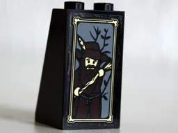 Slope 75 2 x 2 x 3 - Solid Studs with Portrait of Radagast the Brown Pattern (Sticker) - Set 10237