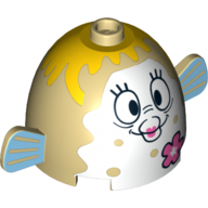 Lego Body Pufferfish with Mrs. Puff with Pink Flower Print (SpongeBob) / Tan