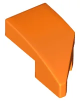 Brick Wedged, Curved 2 x 1 with Stud Notch Left / Orange
