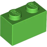 Brick 1 x 2 / Bright Green