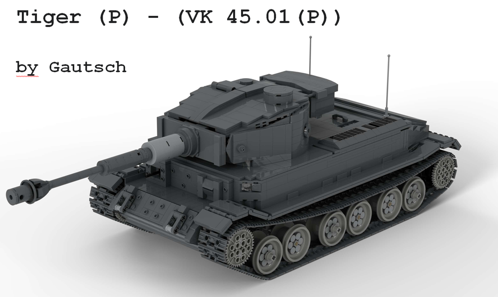 Lego WW2 Tank - Tiger (P) - VK 45.01 (P)